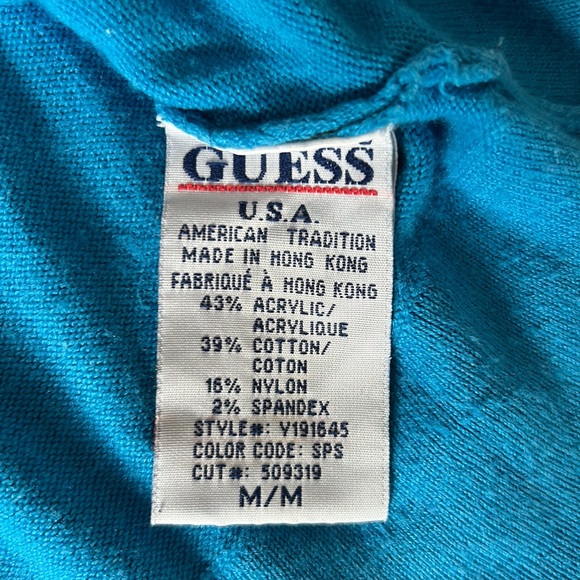 Blue Guess Tank Top Medium - Picture 6 of 7
